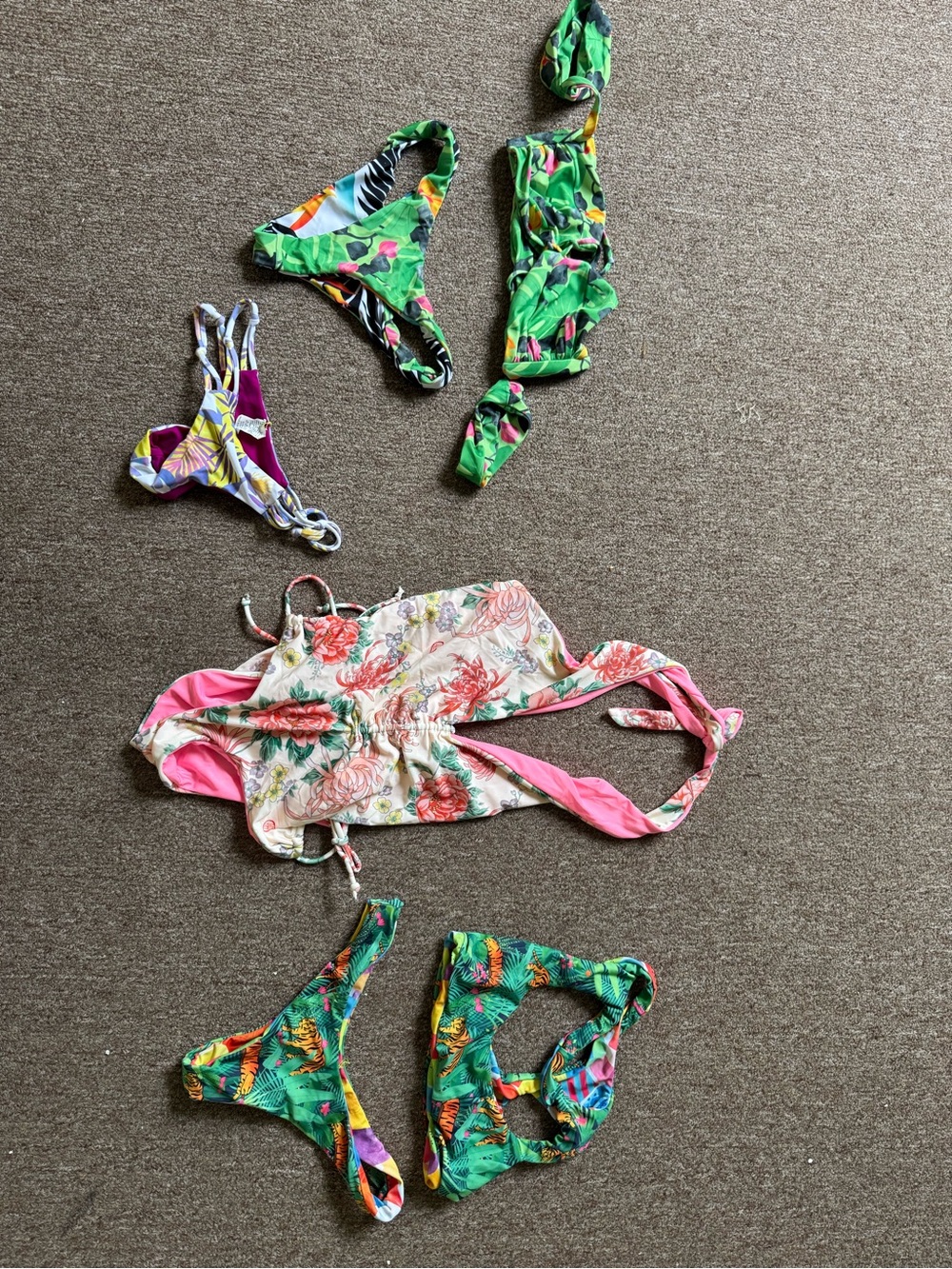 moana bikini Floral & Tropical Multi-Color Women’s Swim Set